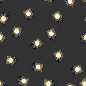 Seamless pattern lighting spotlight stage cartoon vector イラスト素材