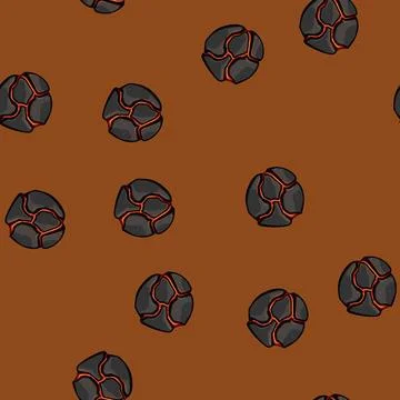 Seamless pattern lightning fire ball cartoon vector Illustrazione stock