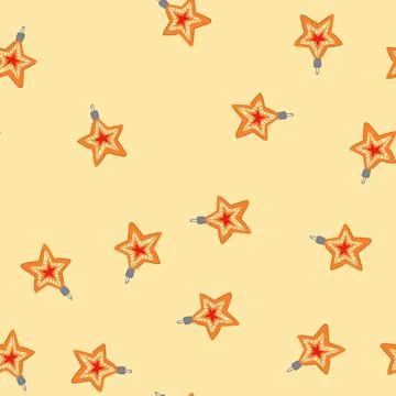 Seamless pattern lights christmas toys cartoon vector Stock Illustration