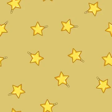 Seamless pattern lights christmas toys cartoon vector Stock Illustration