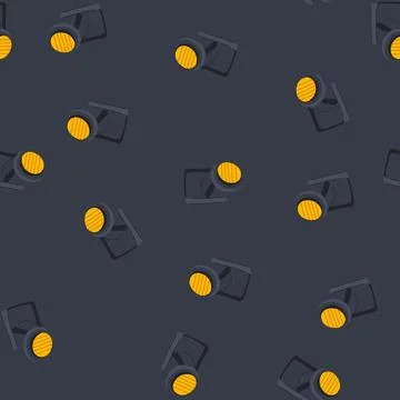 Seamless pattern lights spotlight stage cartoon vector Stock Illustration