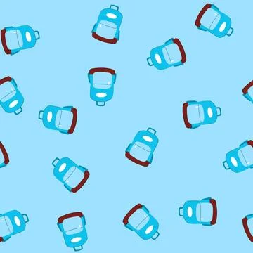 Seamless pattern lightweight backpack cartoon vector Illustrazione stock