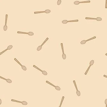 Seamless pattern lightweight bamboo utensils cartoon vector Stock Illustration