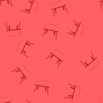 Seamless pattern lightweight plastic table cartoon vector Stock Illustration