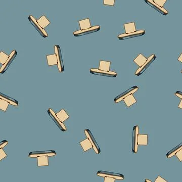 Seamless pattern lightweight portable lap desk cartoon vector Stock Illustration