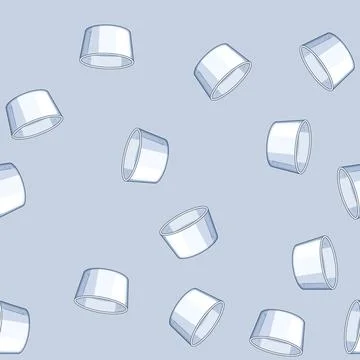 Seamless pattern lightweight sauce dipping bowl cartoon vector Illustrazione stock