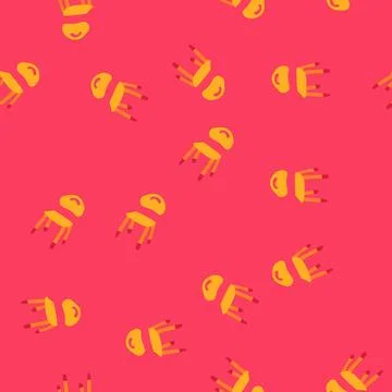 Seamless pattern lightweight toddlier chair cartoon vector Ilustração Stock