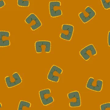 Seamless pattern lightweight travel pillow cartoon vector Ilustração Stock