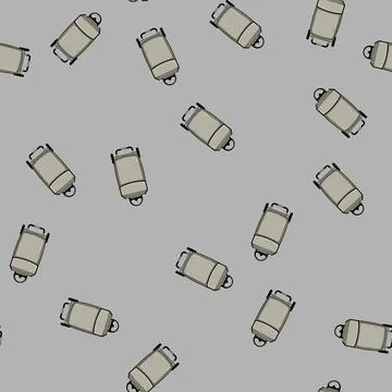 Seamless pattern lightweight trolley bag cartoon vector Stockillustratie