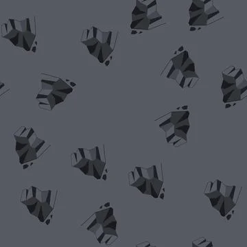 Seamless pattern lignite coal ore cartoon vector Stock Illustration