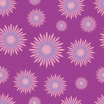 Seamless pattern with lilac flowers Stock Illustration