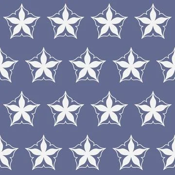 Seamless pattern lilac purple star night sky, simple flat background Stockillustratie