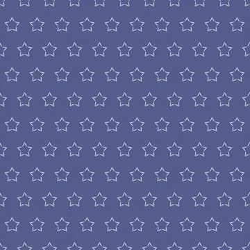 Seamless pattern lilac purple star night sky, simple flat background Illustrazione stock