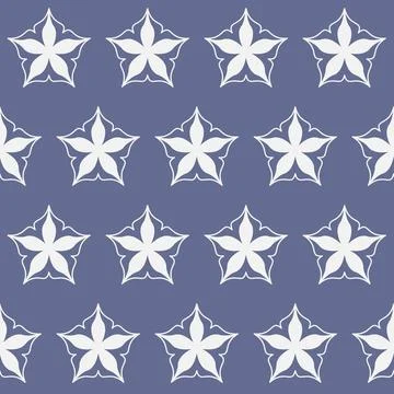 Seamless pattern lilac purple star night sky, simple flat background Stock Illustration
