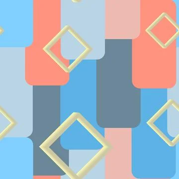 A seamless pattern of lilac rectangles with rounded edges Stock Illustration