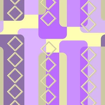 A seamless pattern of lilac rectangles with rounded edges Stock Illustration