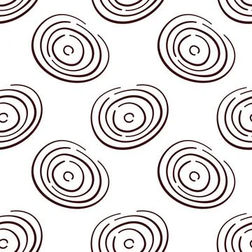 Seamless pattern with line art style onion ring. Perfect for food packaging Stock Illustration