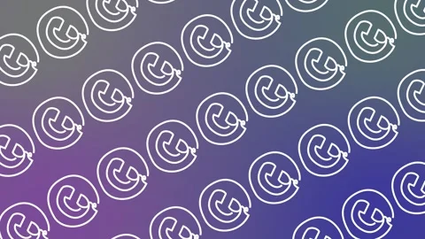 Seamless pattern with line art telephone icons repetition on a purple gradient b Stock Footage 329939831