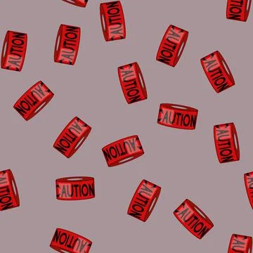 Seamless pattern line danger tape cartoon vector イラスト素材