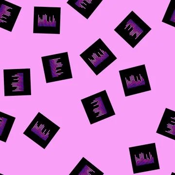 Seamless pattern line equalizer music cartoon vector Stockillustratie