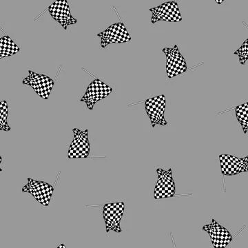 Seamless pattern line finish flag cartoon vector Stock Illustration