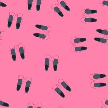 Seamless pattern line flippers cartoon vector 库存插图