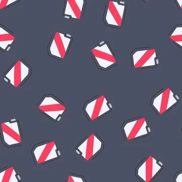 Seamless pattern line ink cartridge cartoon vector Stock Illustration