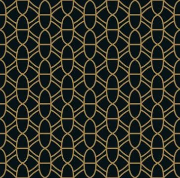 Seamless pattern with line ornament. Abstract modern geometric vector backgro Stock Illustration