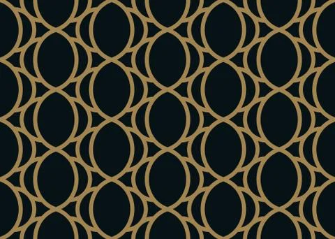 Seamless pattern with line ornament. Abstract modern geometric vector backgro Stock Illustration