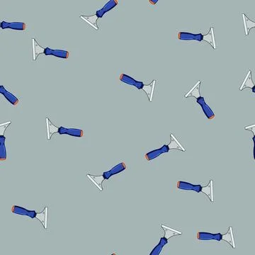 Seamless pattern line paint scraper cartoon vector Illustrazione stock