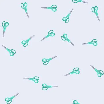 Seamless pattern line scissor cartoon vector 스톡 일러스트