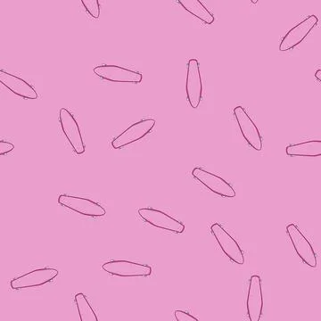Seamless pattern line skate board cartoon vector イラスト素材