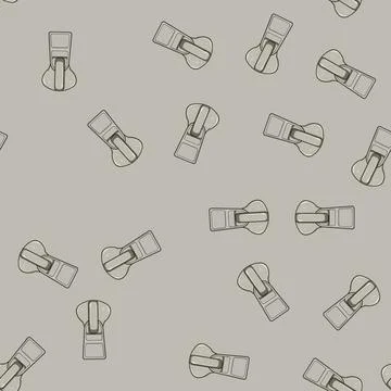Seamless pattern line zipper puller cartoon vector Stock Illustration