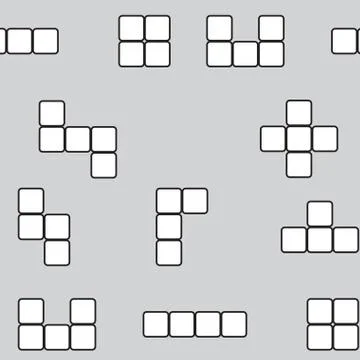 Seamless pattern linear block game 스톡 일러스트