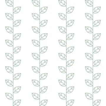 Seamless pattern with linear simple leafs. Can use for wrapping, wall paper Illustrazione stock