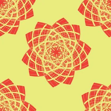 Seamless pattern with lined shape around star design Illustrazione stock