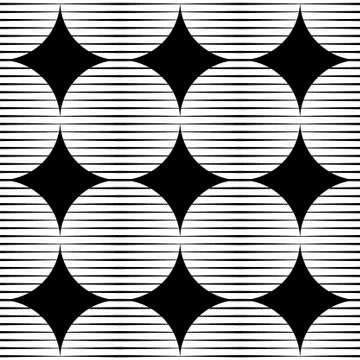 Seamless pattern with lines and rhombus Stock Illustration