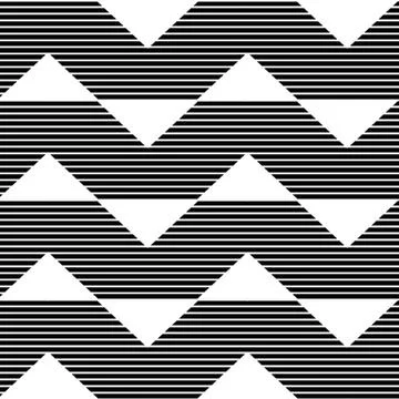 Seamless pattern with lines and triangles Stock Illustration