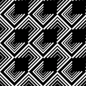 Seamless pattern with lines on black background Stock Illustration