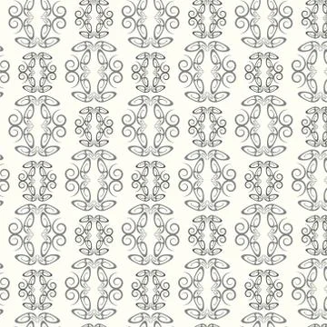 Seamless pattern lines curve monochrome vector background Stock-Illustration