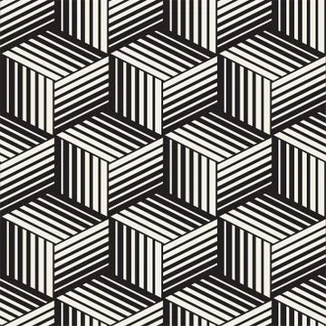 Seamless pattern with lines lattice. Vector abstract geometric background. St Stock Illustration