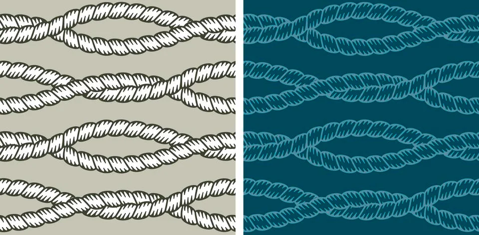 Seamless pattern, linked strings Stock Illustration