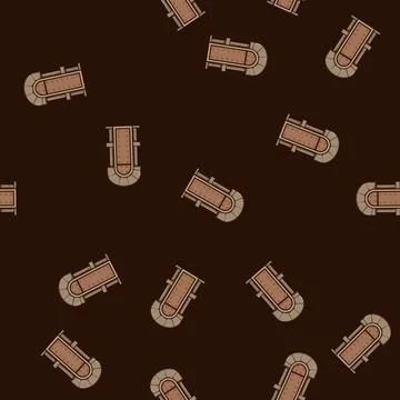 Seamless pattern lintel ancient medieval door cartoon vector 库存插图