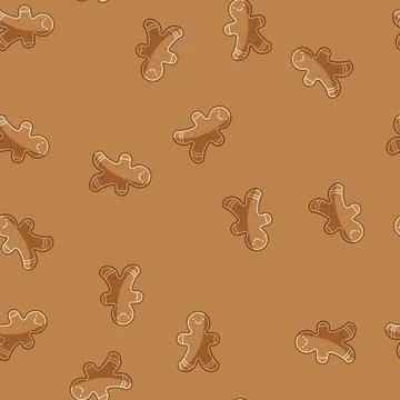 Seamless pattern linzer christmas themed cookies cartoon vector Stock Illustration