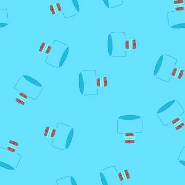 Seamless pattern liquid glass bottle cartoon vector Stock Illustration