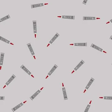 Seamless pattern liquid glue bottle cartoon vector Stock Illustration