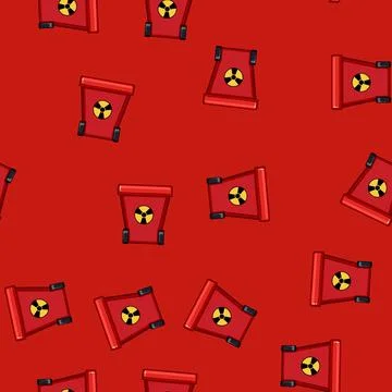 Seamless pattern liquid hazard chemical waste cartoon vector 库存插图