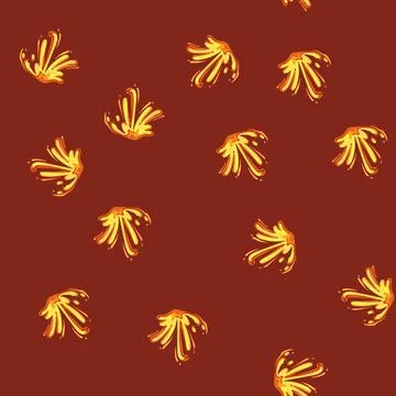 Seamless pattern liquid lava splash cartoon vector イラスト素材
