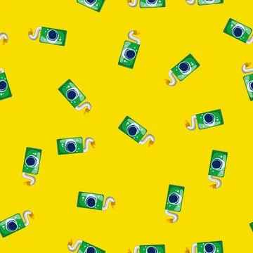 Seamless pattern liquid toilet cleaner cartoon vector Illustrazione stock