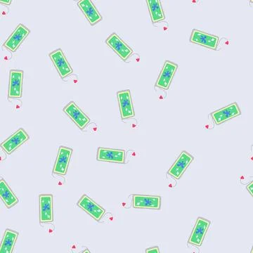 Seamless pattern liquid toilet cleaner cartoon vector Stockillustratie